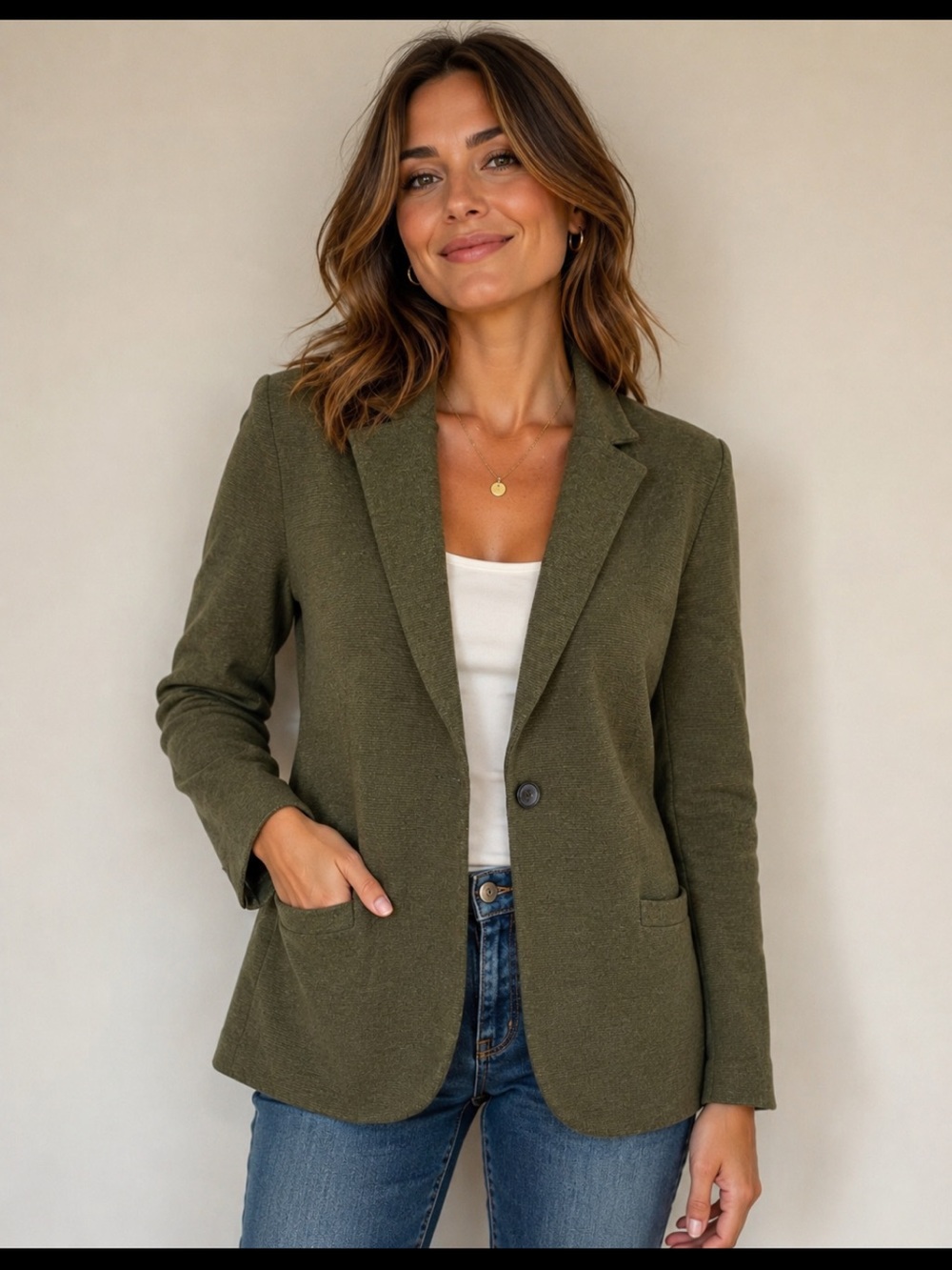 J. Crew Olive Sweater Blazer (NWT)
